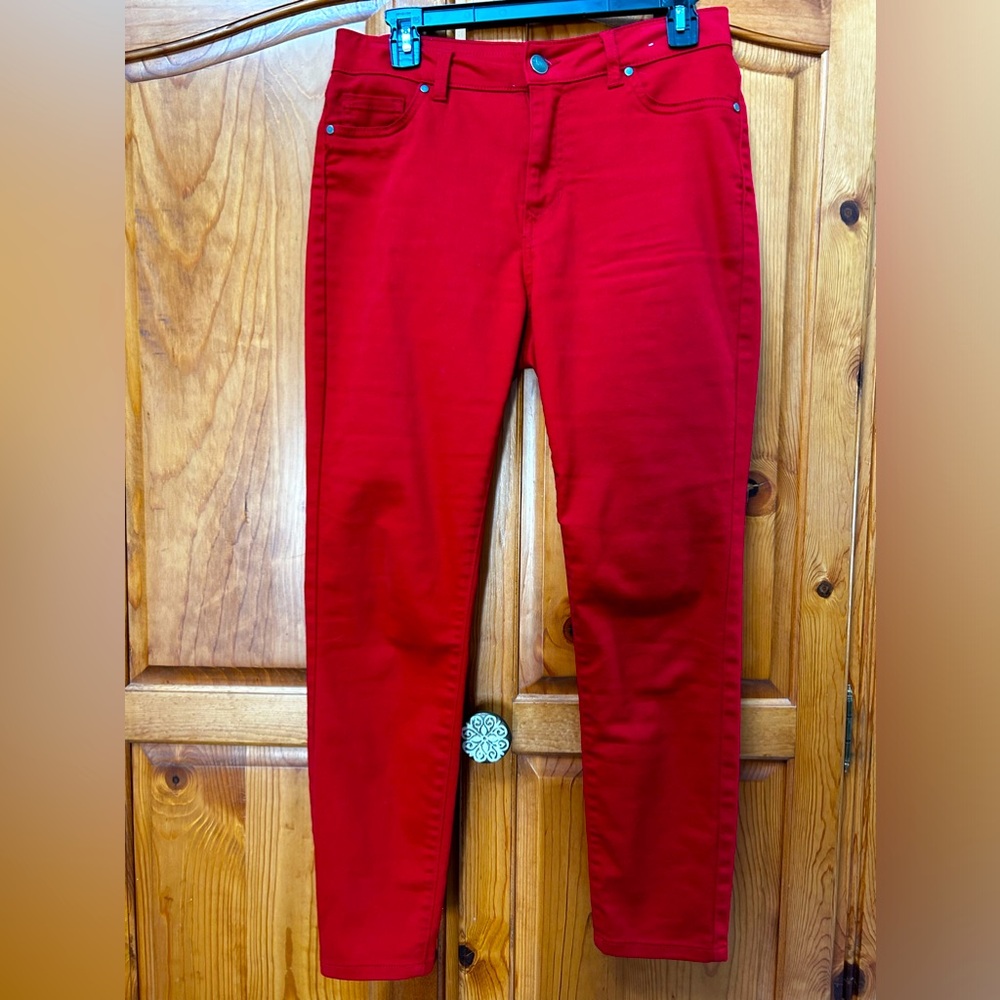 Size 6 red skinny pants